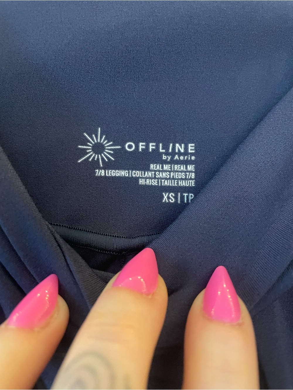 aerie Offline V-Waist Navy High-Rise Leggings Flattering Slimming Pilates Yoga - Picture 12 of 12
